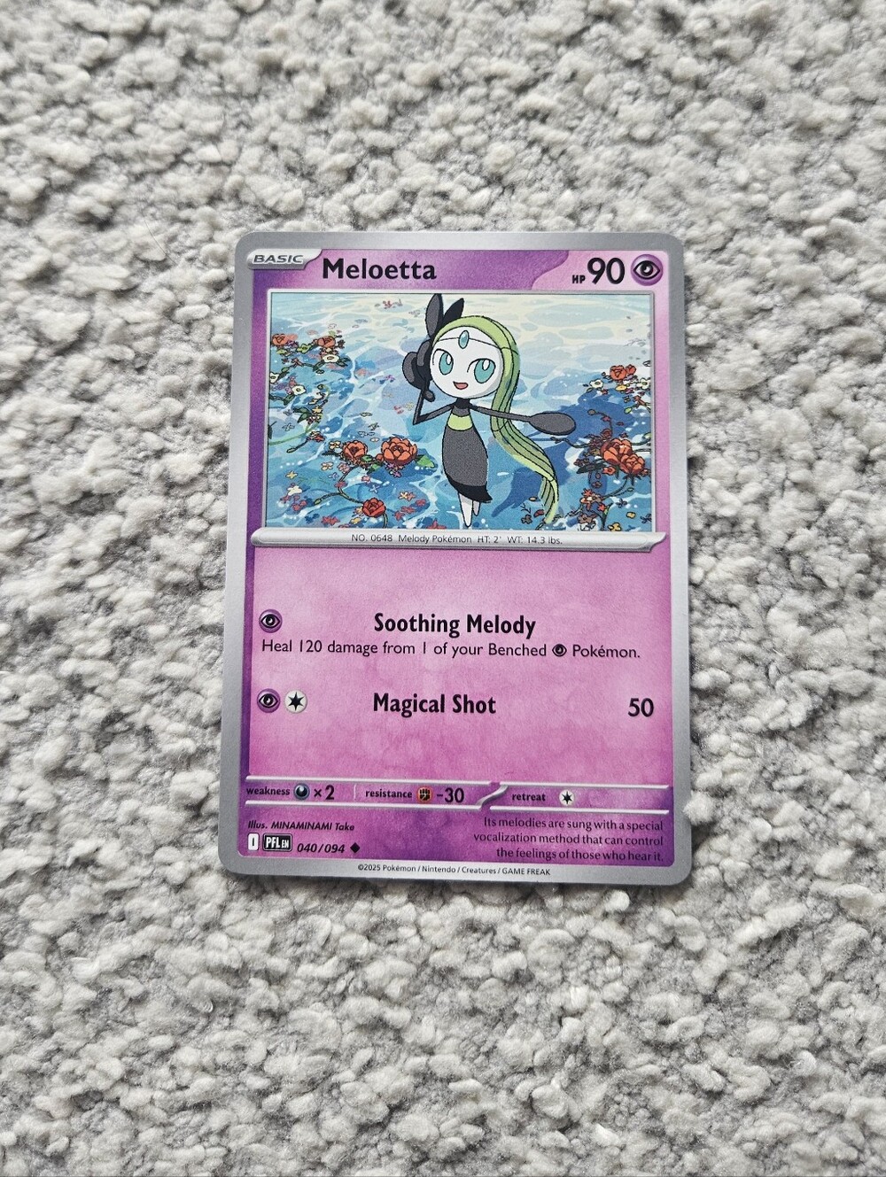 POKEMON TCG Card Meloetta Phantasmal Flames 040/094 PZ